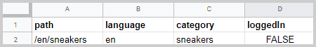 Simplified data layer example in Excel