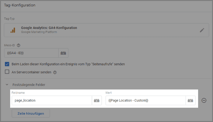GA4 Konfiguration anpassen