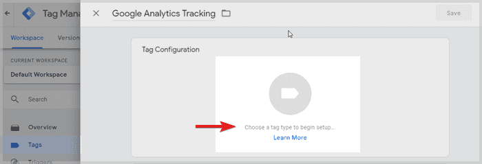 google tag manager create new tag