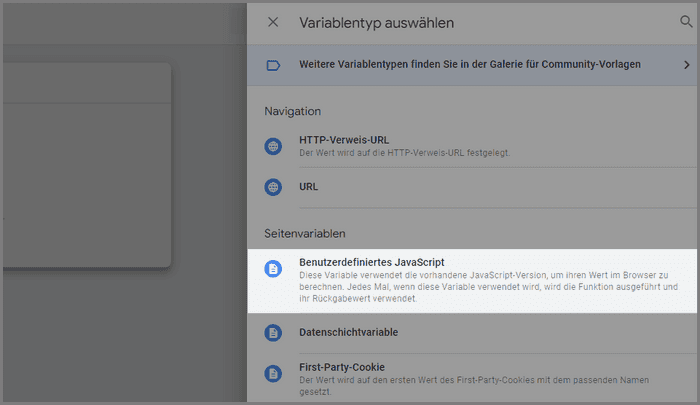 erstelle eine JavaScript Variable