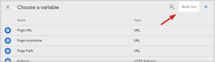 built-in variable for event label in google tag manager